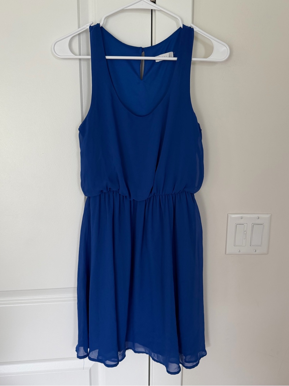 Lush Royal Blue Sleeveless Chiffon Dress